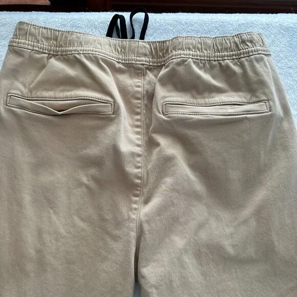 Hollister MT Men’s Joggers Tan Tapered Drawstring Tall Length - Picture 13 of 14